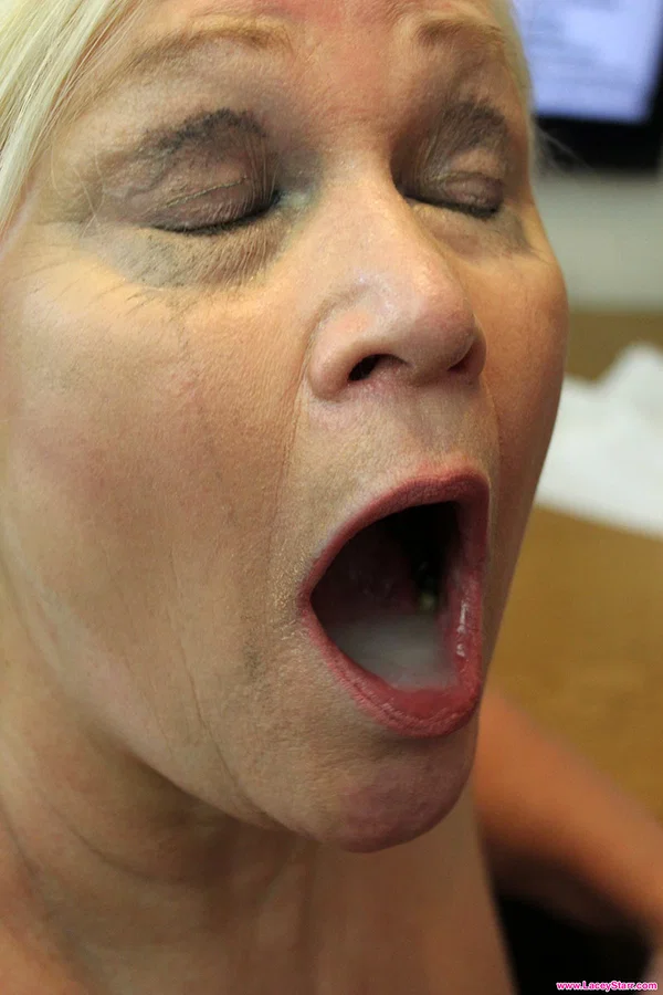 Big boobed granny sports a mouthful of cum after anal sex in her office  - Granny, Face, Cum In Mouth, BBW, Mature, MILF, Thick, Blowjob, European, Hardcore  - Photo 15