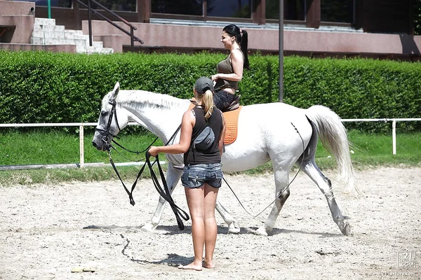 Pornstar Aletta Ocean is riding a horse outdoor in glasses  - Outdoor, Pornstar, Glasses  - Photo 10
