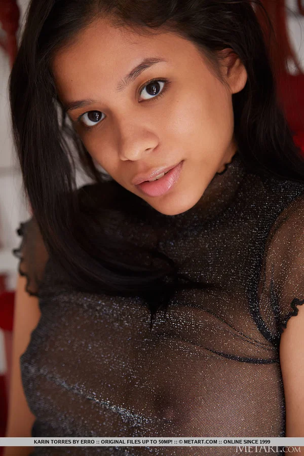 Latina teen Karin Torres holds her nice ass while showing her beautiful pussy  - Latina, Spreading, Panties, Teen, Pussy, Beautiful, Face, Shaved, Ass, Natural Tits  - Photo 6