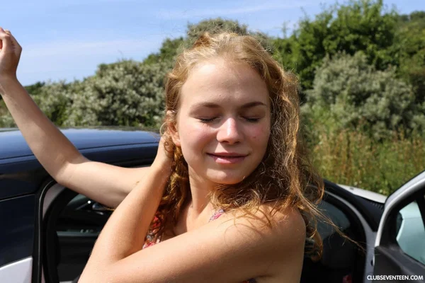 Club Seventeen starring Nisha Nude Photos  - Public, Outdoor, Redhead, Babe, Teen, Tiny Tits, Cute, Beautiful, Skirt, Curly  - Photo 5