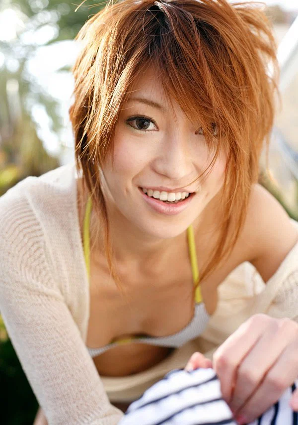 Japanese solo girl with red hair Yu Saotome wanders around in bikini and a hat  - Japanese, Public, Asian, Non Nude, Teen, Redhead, Babe, Face, Legs, Bikini  - Photo 12