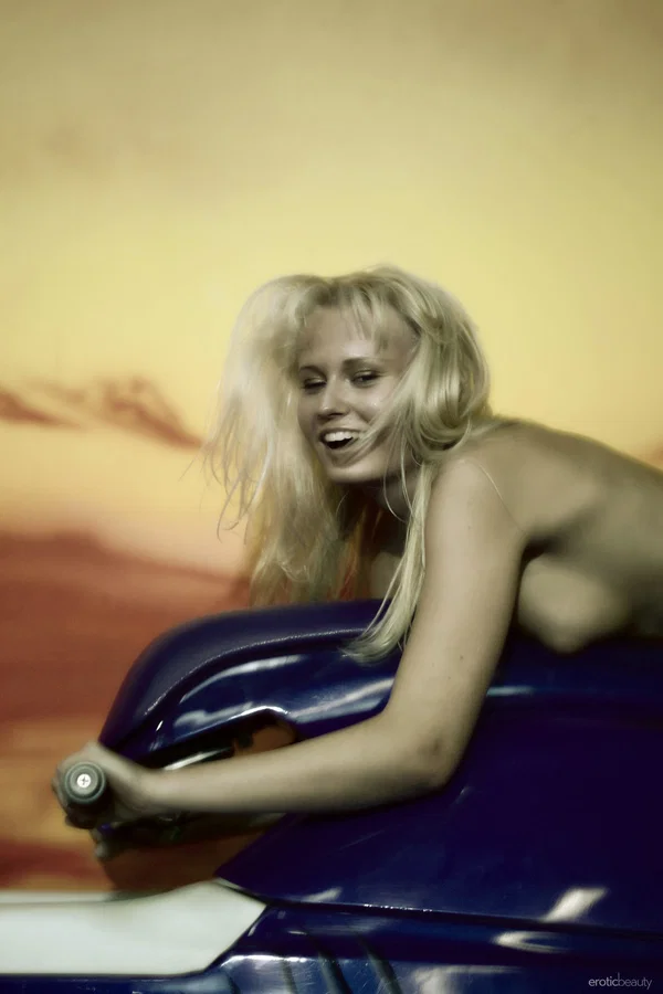 Platinum blonde teen rides a toy car after getting totally naked  - Teen, Tiny Tits, Pussy, Glamour, Skinny, Beautiful, Model, Piercing, Spreading, Cute  - Photo 20