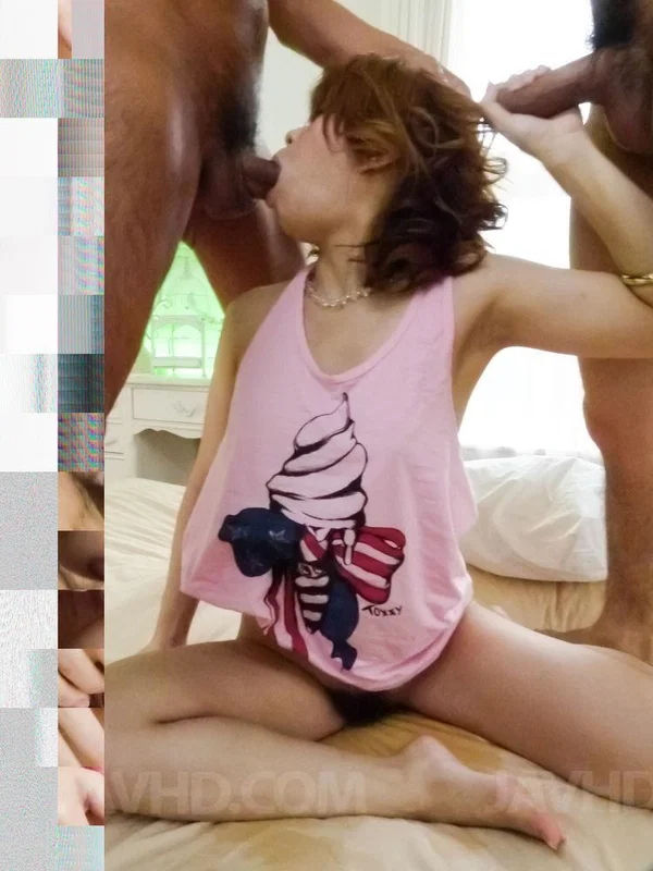Japanese redhead Junna Hara has sex with a couple of boys at once  - Japanese, Asian, Threesome, Blowjob, Groupsex, Redhead, Cowgirl, Titjob, Panties, Hairy  - Photo 10