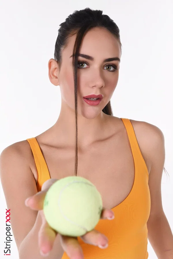 Skinny brunette Vixi Rafi masturbates with a sex toy after a tennis match  - Sports, Ukrainian, Masturbation, Skinny, Natural Tits, Pussy, Tiny Tits, Pigtails, Skirt, Clothed  - Photo 3