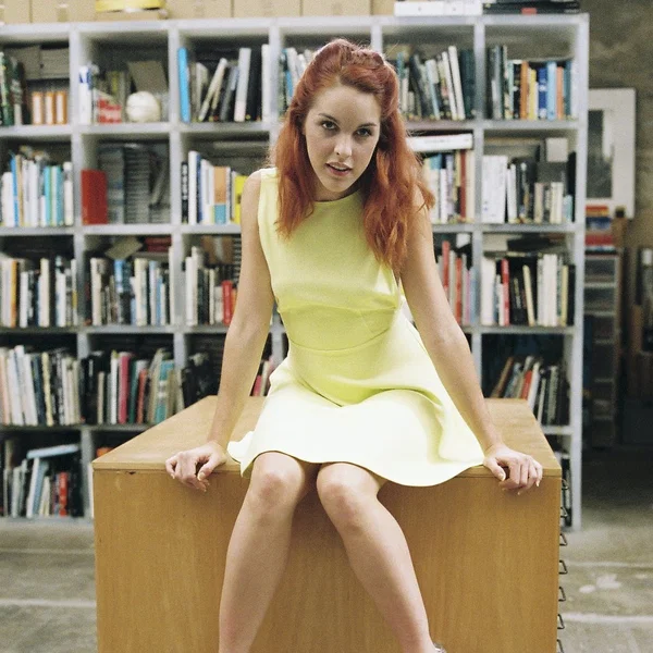 Cute redheaded teen Amarna Miller lifts up her dress and takes a knob  - Erotic, European  - Photo 2