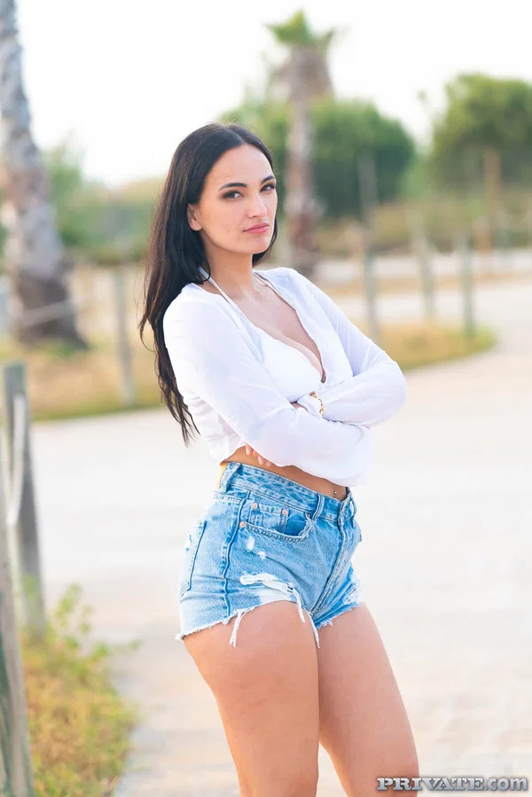 Beautiful Spanish babe Claudia Bavel enjoys a big dick in different positions  - Beach, Sexy, Shorts, Public, Natural Tits, Pornstar, Brunette, Bikini, Big Tits, Hardcore  - Photo 1