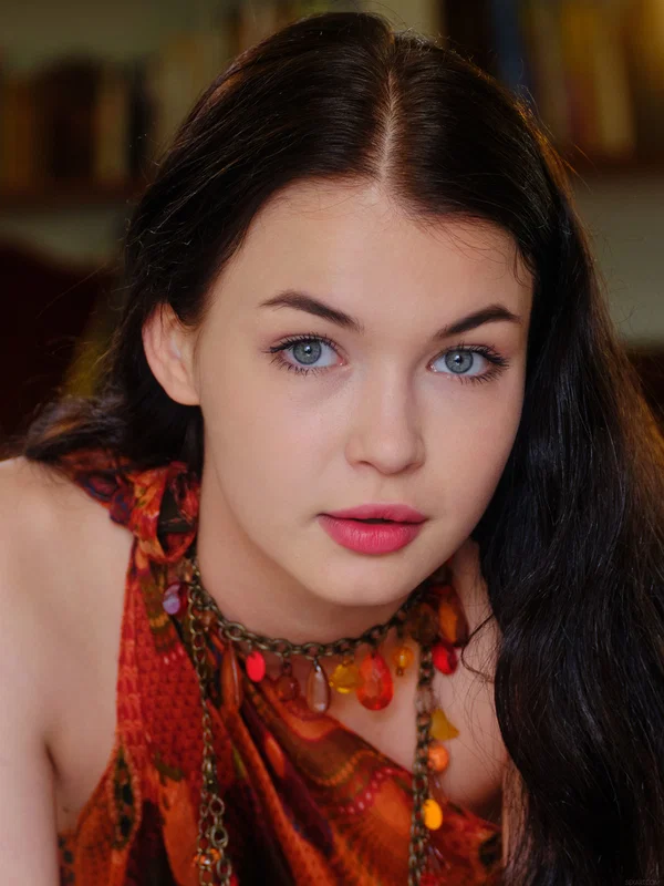 Sweet teen with striking eyes and red lips masturbates her bald pussy  - Ukrainian, Model, Masturbation, Teen, Face, Pussy, Cute, Upskirt, Beautiful, Glamour  - Photo 1