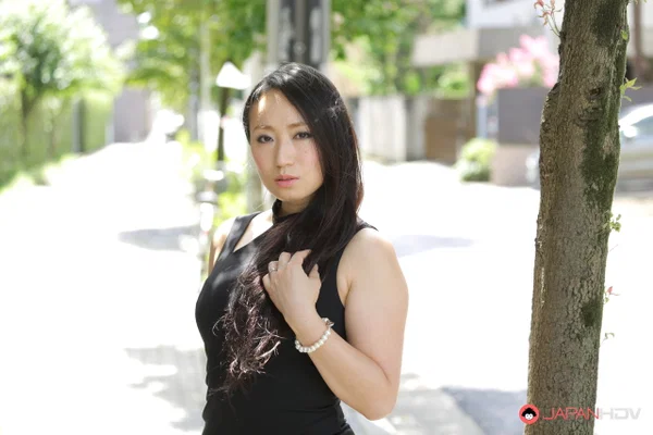 Japanese beauty Aya Shiina models on a city street in a black dress  - Japanese, Asian, Public, Brunette, Outdoor, Ass, Non Nude, PAWG, Babe, Beautiful  - Photo 6