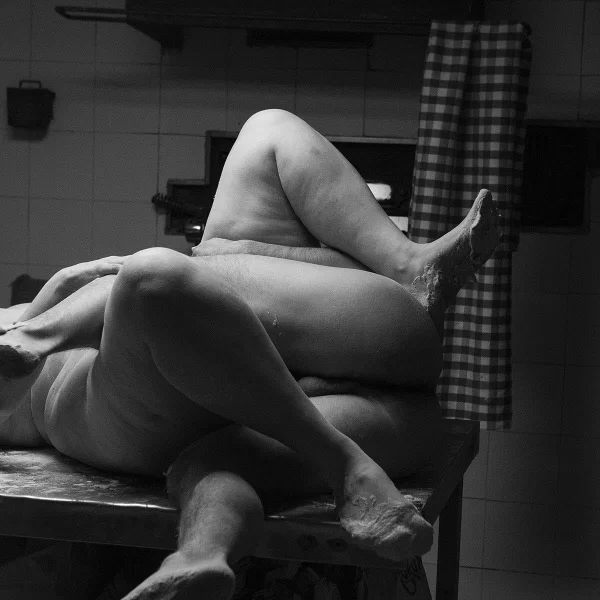 European babe Heidi Priestess fools around with a black man at the bakery  - Interracial, Curvy, Kissing, Chubby, Office, BBW, Thick, Uniform, Erotic, Blonde  - Photo 5