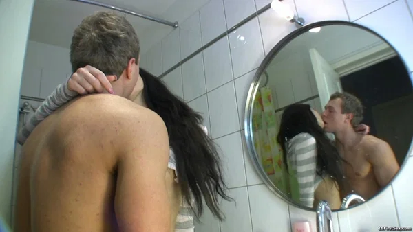 Brunette teen beauty Karina gets fucked from behind by her BF in the shower  - Bath, Ass Fucking, Amateur, Hardcore, Doggy Style, Teen, Skinny, Ass, Cowgirl, Blowjob  - Photo 9