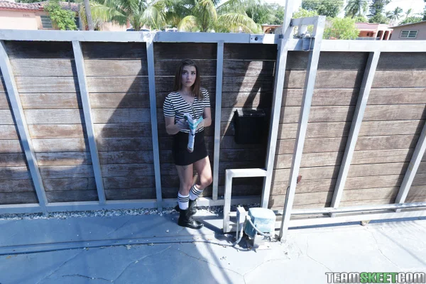 Horny brunette teen Ava Eden gets rammed hard after showing off her sexy ass  - Caught, Natural Tits, Tiny Tits, Big Cock, Amateur, Teen, Petite, White, Hardcore, Socks  - Photo 6
