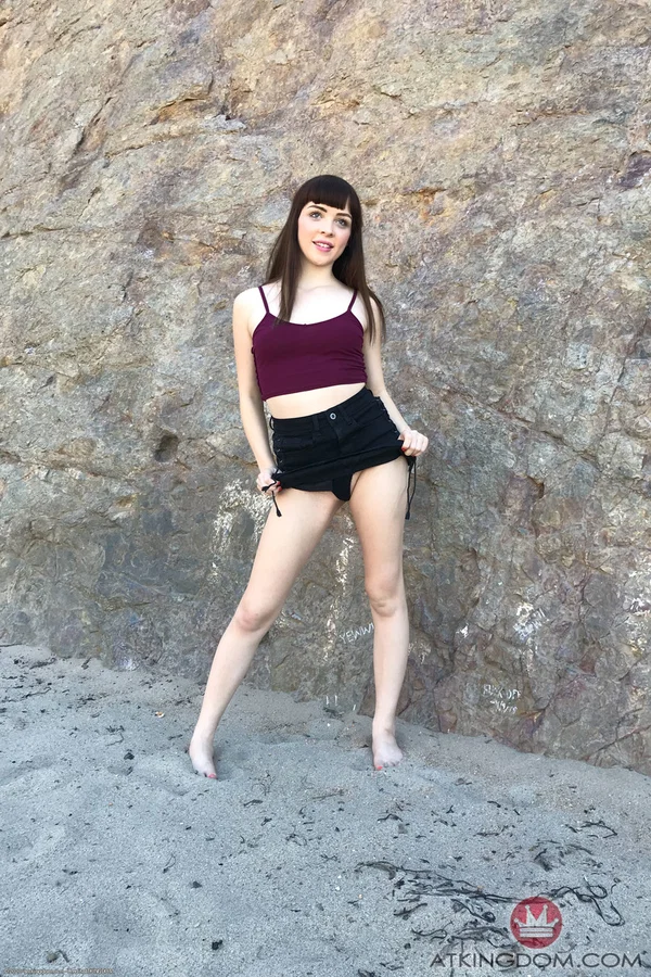 Young solo girl Aliya Brynn lifts up her skirt for upskirt action in public  - Girlfriend, Pussy, Amateur, Feet, Panties, Upskirt, Close Up, Clothed, Step Sister, Perfect  - Photo 14