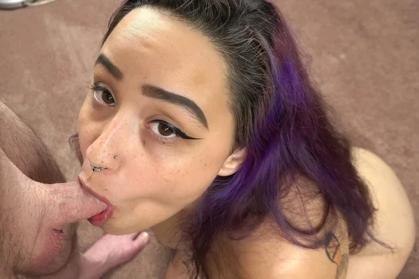 Sexy amateur Indigo Dances shows her chubby naked body & gives a POV blowjob  - Chubby, Curvy, Thick, BBW, POV, Amateur, Sexy, Blowjob, PAWG, Big Tits  - Photo 14