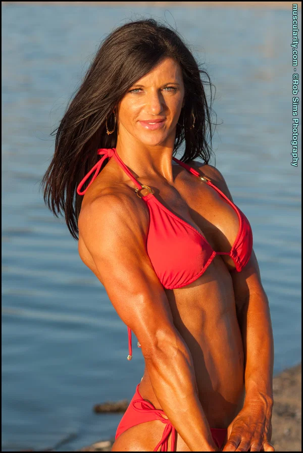 Bodybuilder Tina Tricoli poses outdoors in a bikini and a dress as well  - Beach, Sports, Bikini, MILF, Outdoor, Tiny Tits, Legs, Skirt, Ass, Clothed  - Photo 6