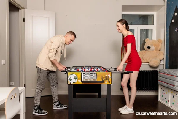 Adorable teen in a red dress Ellis Baileys gets her pussy stuffed with a boner  - Big Cock, Teen, Cute, Brunette, Skinny, European, Babe, Beautiful, Solo  - Photo 2