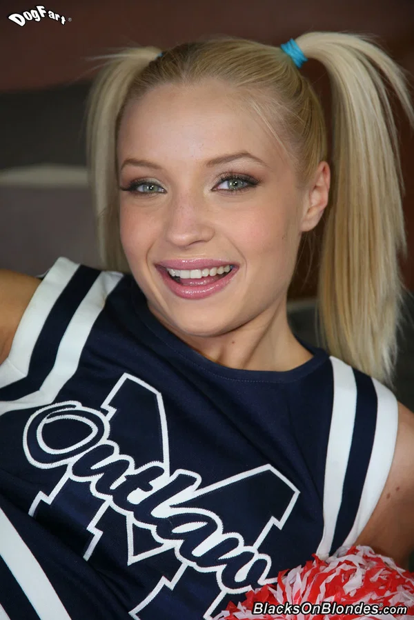 Petite blonde cheerleader in pigtails Alyssa Branch flashes hot panty upskirt  - Cheerleader, Pigtails, Interracial, Blonde, Outdoor, Schoolgirl, Non Nude  - Photo 14