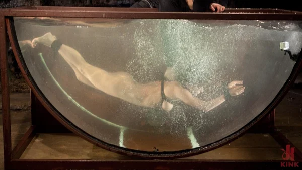 Athletic girl Ariel X is masturbated while restrained in a water tank  - Mom, BDSM, Bondage, Feet, Non Nude, Spreading, Pussy, Brunette, Skinny  - Photo 15