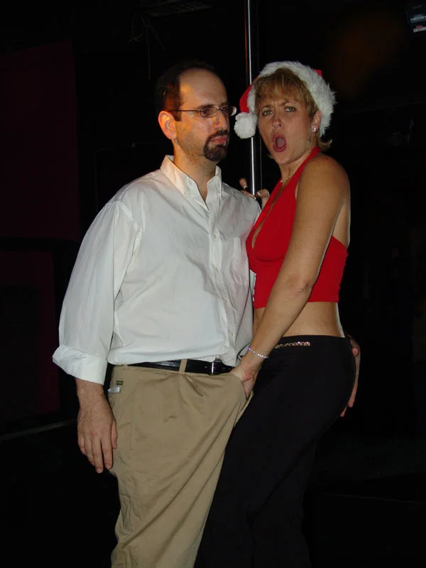 Mature Double Dee gets naughty & shows her round tits in a bar on Xmas Eve  - Party, Amateur, Groupsex, MILF, Upskirt, Short Hair, Panties, Skirt, Curly, Close Up  - Photo 8