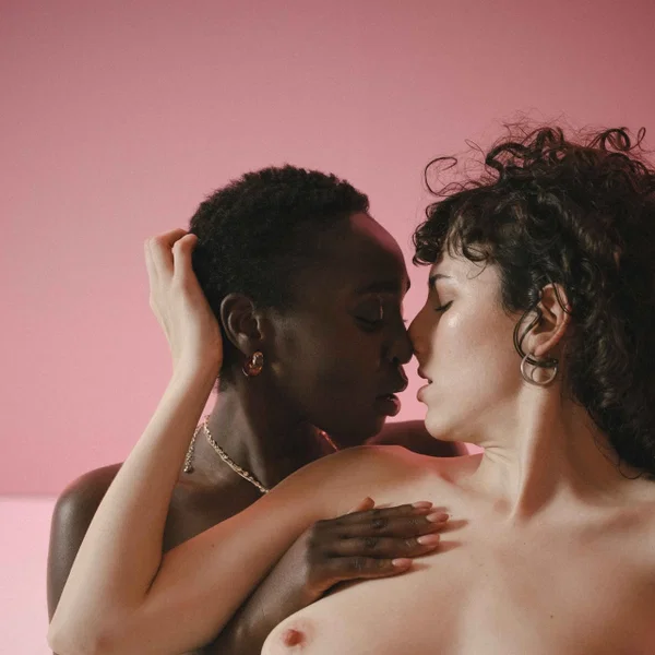 Short haired ebony Zaawaadi and curly haired Nina Exotika play with a strapon  - MILF, Ebony, Natural Tits, Interracial, Strapon, Pantyhose, African, Black, Lesbian, Close Up  - Photo 12
