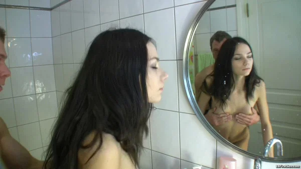 Brunette teen beauty Karina gets fucked from behind by her BF in the shower  - Bath, Ass Fucking, Amateur, Hardcore, Doggy Style, Teen, Skinny, Ass, Cowgirl, Blowjob  - Photo 14