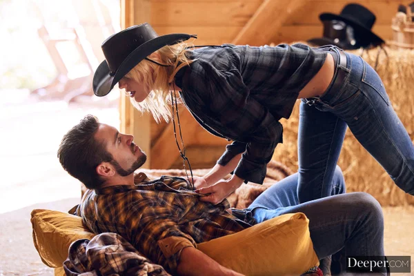 Blonde Kenna James gets a pussy licking after hardcore sex with a muscular guy  - Farm, Jeans, Lingerie, Hardcore, Kissing, Cowgirl, Ass, Outdoor, Pornstar, Natural Tits  - Photo 9