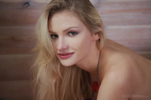 Slender Monique C cavorts naked in a string of beads to air her bald puss  - Blonde, Shaved, Teen, Spreading, European, Pussy, Close Up, Tiny Tits, Babe, Nipples  - Photo 15