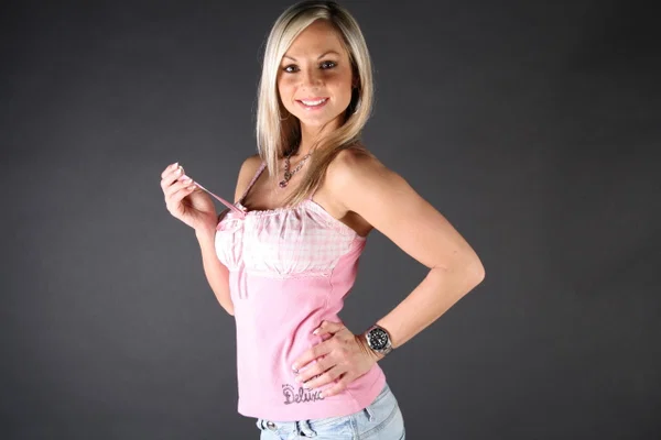 Blonde amateur Tiffany displays her Rolex submariner watch while fully clothed  - Amateur, Jeans, Solo, Clothed, Close Up, High Heels, Babe, Beautiful, Blonde, Non Nude  - Photo 4