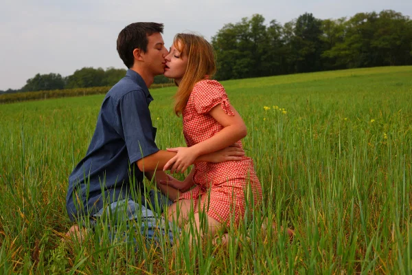 Young girl takes a cumshot on her tiny tits after sex in a field  - Teen, Kissing, Amateur, Outdoor, Pussy Licking, Hardcore, Cumshot, Ass Fucking, Blowjob, Reality  - Photo 1