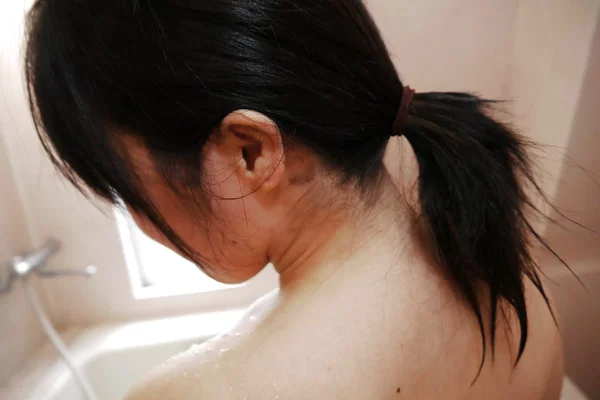 iAwe-Inspiring nude Kuwako Ooyama taking a sensational hot-wet shower  - Wet, Ass, Asian, Bath, Close Up, Hairy, Pussy, Brunette, Shower, PAWG  - Photo 5