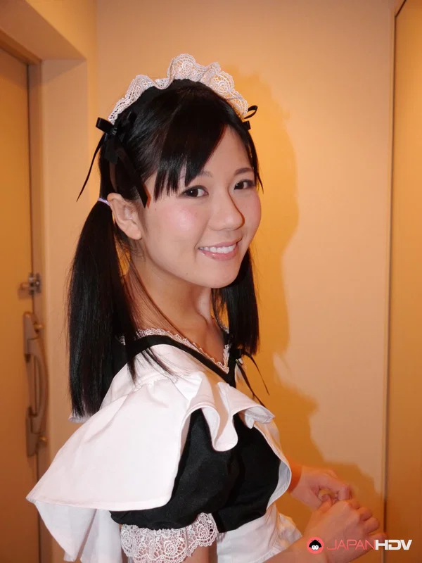 Cute Japanese maid Mai Araki flashes her bald pussy during a solo show  - Schoolgirl, Japanese, Asian, Socks, Uniform, Skirt, Upskirt, Ass, Babe, Beautiful  - Photo 9
