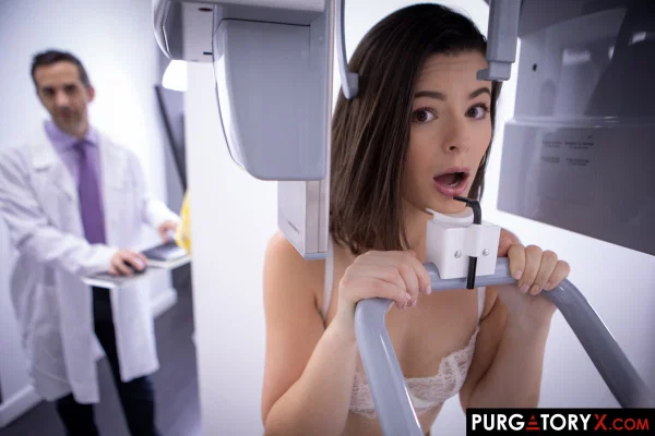 Nice girl Dharma Jones has sexual intercourse with her doctor  - Doctor, Facial, Hardcore, Clothed, Brunette, Natural Tits, Skirt, Cumshot, Reality, Big Cock  - Photo 6