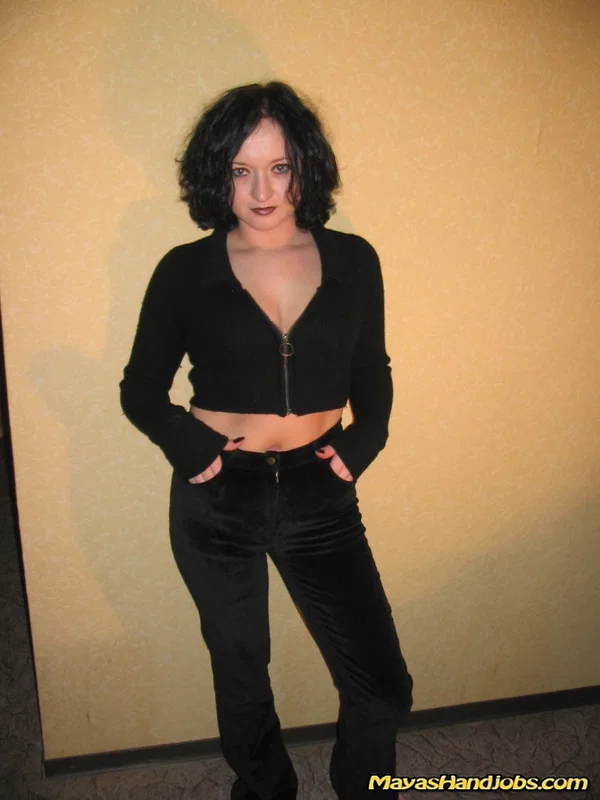 Luscious brunette MILF Maya strips & unveils her medium natural tits & pussy  - MILF, Short Hair, Big Tits, Brunette, Non Nude, Pussy, Spreading  - Photo 2
