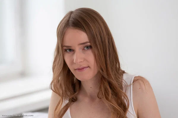 Petite young girl Emma Dzz highlights her tight slit in the nude on a bed  - Panties, Tiny Tits, Teen, Pussy, Face, Model, Skinny, Spreading, Babe, Shaved  - Photo 3