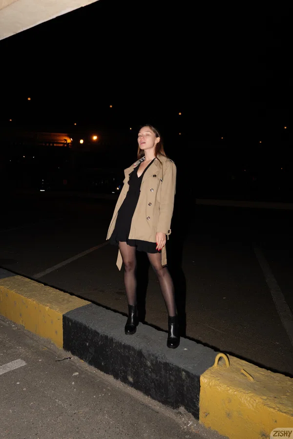 Beautiful Sayah Heaney doffs her shiny nylons and flaunts her tits in a car  - Amateur, Solo, Babe, Beautiful, Non Nude  - Photo 3