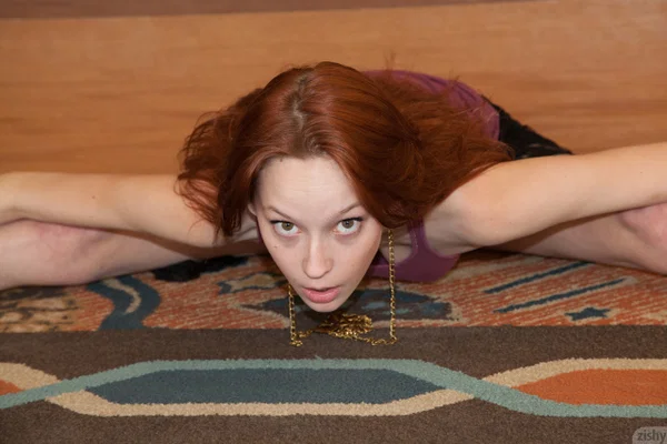 Shy teen Kimmy Diedrick flashes her purple panties in the hotel lobby  - Girlfriend, Natural Tits, Upskirt, Redhead, Outdoor, Armpit, Skirt, Non Nude, Teen, Petite  - Photo 5