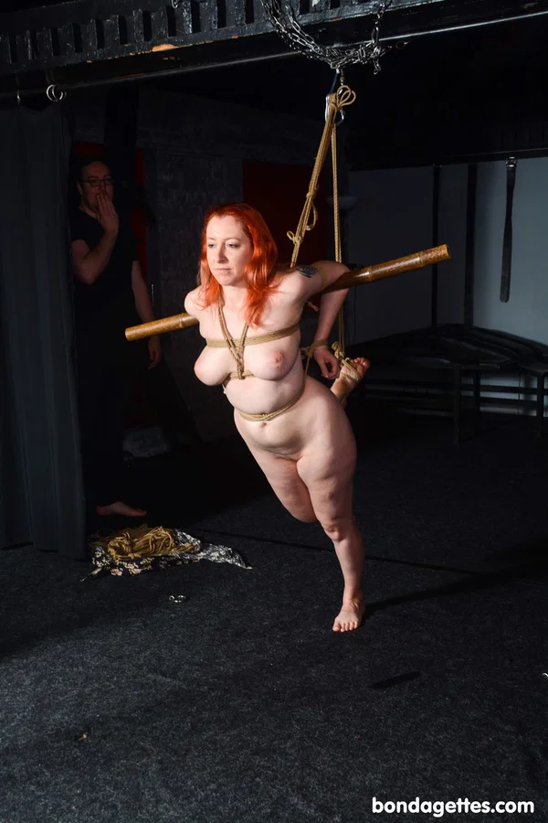 Chubby ginger with big juicy tits Amber gets tied up by her master  - Bondage, BDSM, Redhead, Pussy, Feet, Glasses, Big Tits, Non Nude  - Photo 5