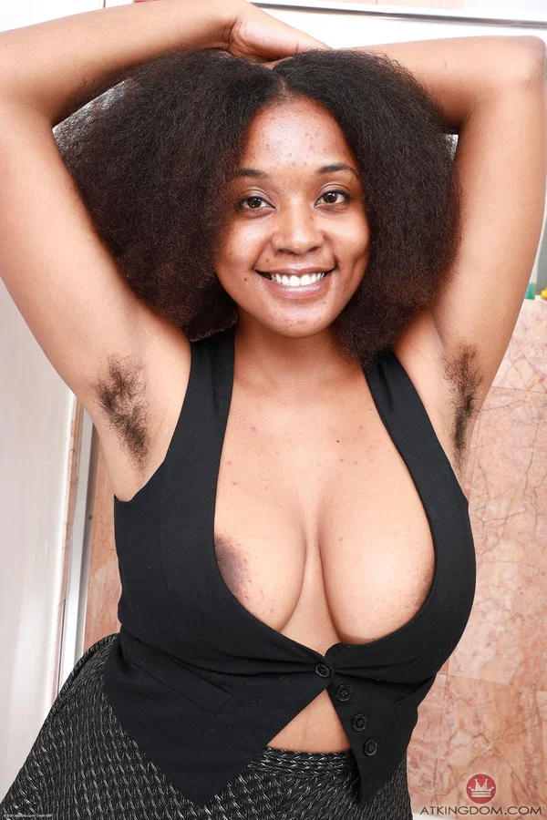 Exotic ebony Panreece washing her big natural tits and hairy vagina  - Hairy, Ebony, BBW, African, Chubby, Thick, Curvy, Big Tits, Bath, Close Up  - Photo 3