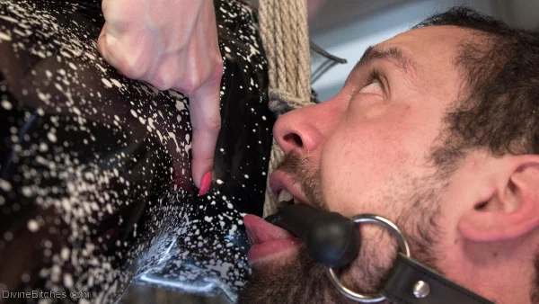 Cruel femdom Bella Rossi blows and fucks her bound slave in BDSM sci-fi action  - Pegging, Femdom, MILF, BDSM, Redhead, Bondage, Blowjob, White  - Photo 9