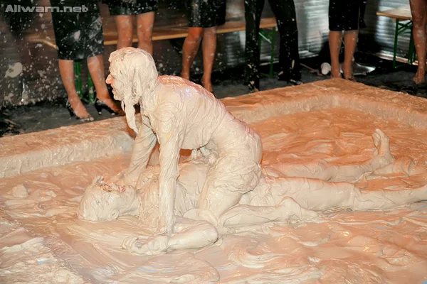 Salacious european fetish ladies enjoy a messy mud wrestling  - Fetish, European, Skirt, Outdoor  - Photo 8