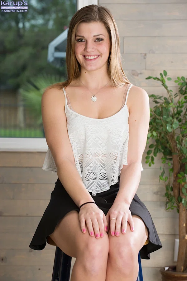 Sexy teen girl Aubrey Snow parts her pussy lips during nude posing debut  - Teen, Amateur, Babe, Clothed, Panties, Blonde, Ass, Spreading, Legs, Pussy  - Photo 1