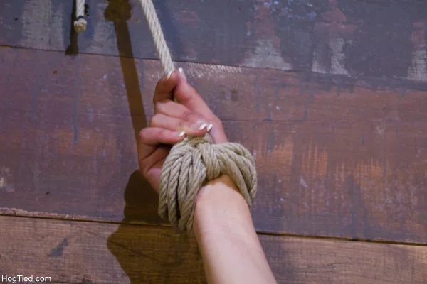 Tied up American MILF Karrlie Dawn getting stripped and her pussy toyed  - Bondage, BDSM, Fetish, MILF, Socks, Armpit, Tall, Panties, Uniform, White  - Photo 17