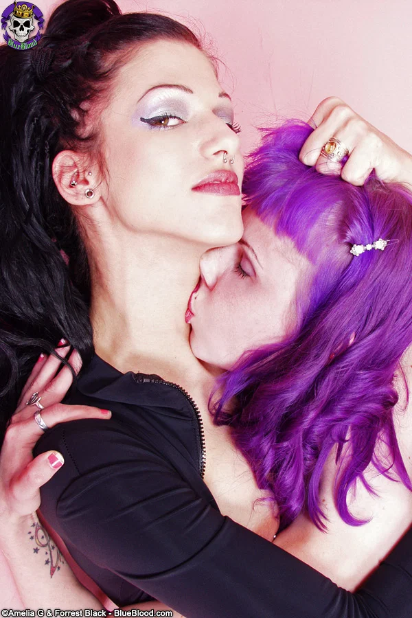 Goth girl Szandora partakes in lesbian sex acts with her girlfriend Kellie  - MILF, Fetish, Redhead, Big Tits, Humping, Teen, Ass, Natural Tits, Kissing, PAWG  - Photo 13