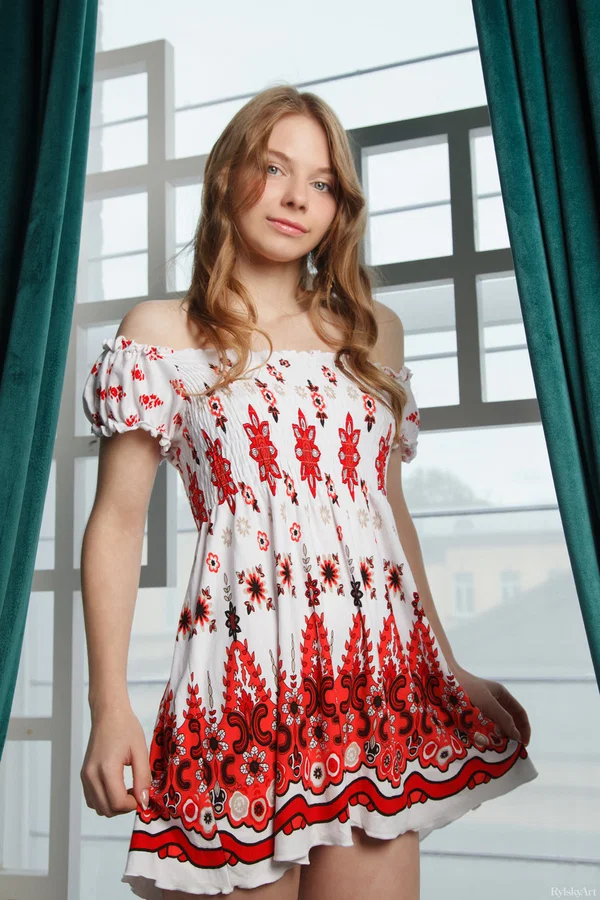 Kinky teen Siya unveils her trimmed pussy and round ass in the window  - Redhead, Upskirt, Teen, Pussy, Big Tits, Skirt, Feet, Clothed, Spreading, Nipples  - Photo 2