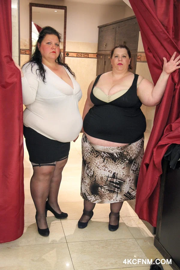 Obese older women Miranda and Heidi give a boy the CFNM blowjob treatment  - BBW, Old Young, Mature, Handjob, Groupsex, Chubby, Skirt, Curvy, Thick, Clothed  - Photo 1