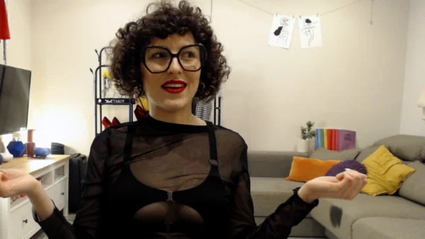 Ersties Nina A  - Amateur, Glasses, Curly, Short Hair, Dildo, Big Tits, PAWG, Ass, Brunette, Babe  - Photo 6