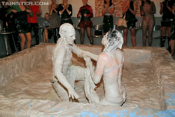 Seductive european fashionistas are into messy mud wrestling  - Fetish, European, Shorts, Skirt  - Photo 10