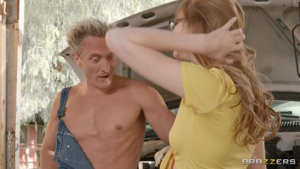 Cheating wife Amber Stark enjoys a steamy FFM threesome with a sexy teen  - Wife, Groupsex, Reality, Glasses, Redhead, Skinny, Outdoor, Doggy Style, Pussy, Big Tits  - Photo 1