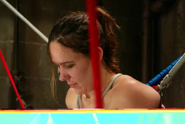 Ava has her vagina masturbated during lesbian water bondage play  - Bondage, Fetish, Wet, BDSM, Brunette, White  - Photo 12