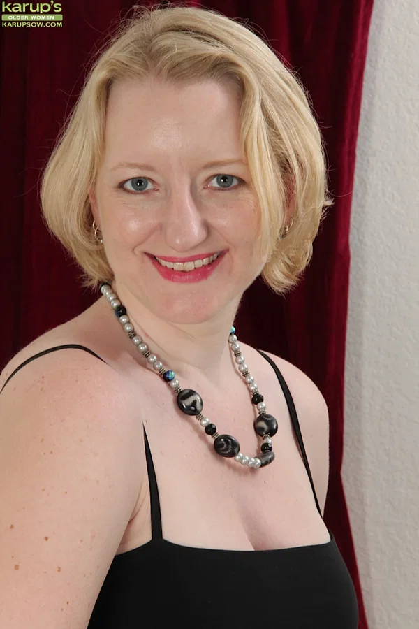 Horny Anya Volcov loves to play with her mature body and hairy pussy  - MILF, Hairy, Stockings, Ass, Spreading, Pussy, Blonde, Nipples, Clothed, Panties  - Photo 2
