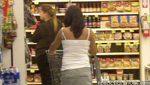 Unsuspecting shopper gets her panties dropped & hot ass exposed by a stranger  - Teen, Outdoor, Cute, Non Nude  - Photo 10